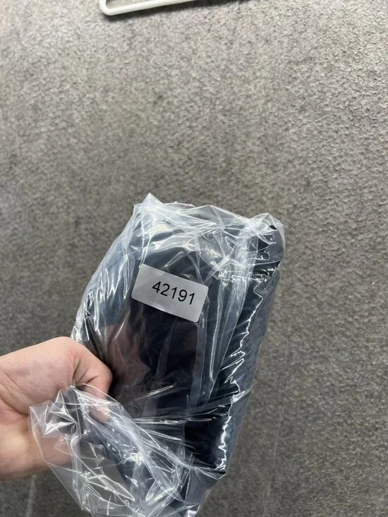 Madewell Blouse Womens XXL Black Eyelet Button Front Flutter Sleeve Cropped - Picture 10 of 10